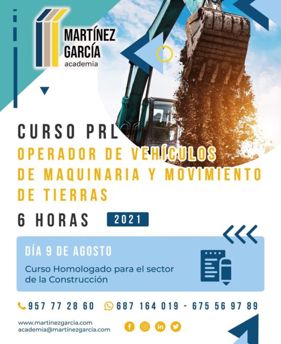 Curso PRL operador de vehículos de maquinaria y movimiento de tierras<span class="badge-status" style="background:#c50b18">Finalizado</span>&nbsp;