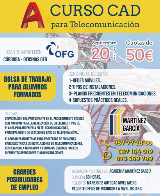 Curso Cad para Telecomunicación<span class="badge-status" style="background:#c50b18">Finalizado</span>&nbsp;
