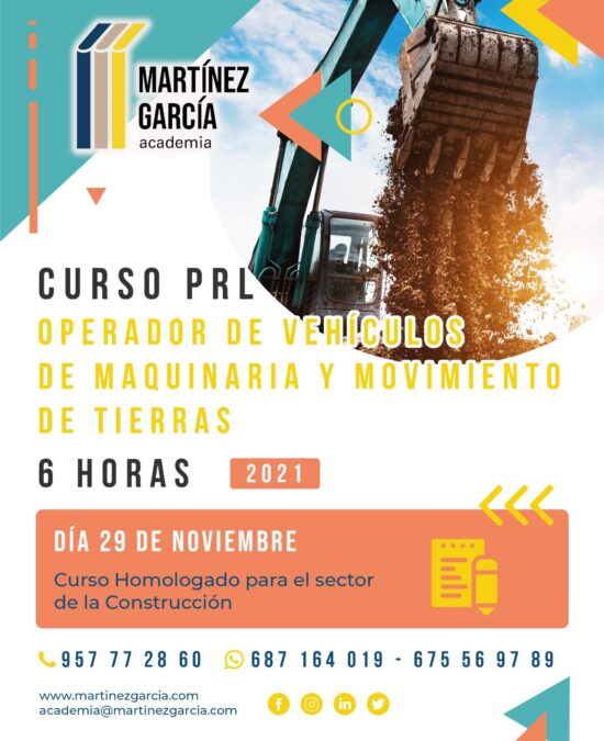 Curso PRL Operador de Vehículos de Maquinaria y Movimiento de Tierras
