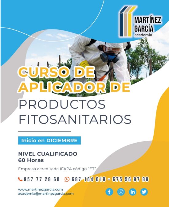 Curso de Aplicador de Productos Fitosanitarios – Nivel Cualificado