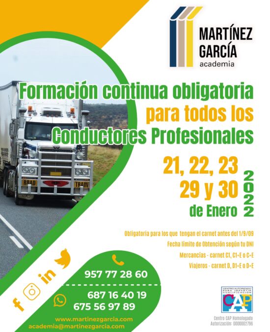 Formación Continua Obligatoria Conductores Profesionales C.A.P.