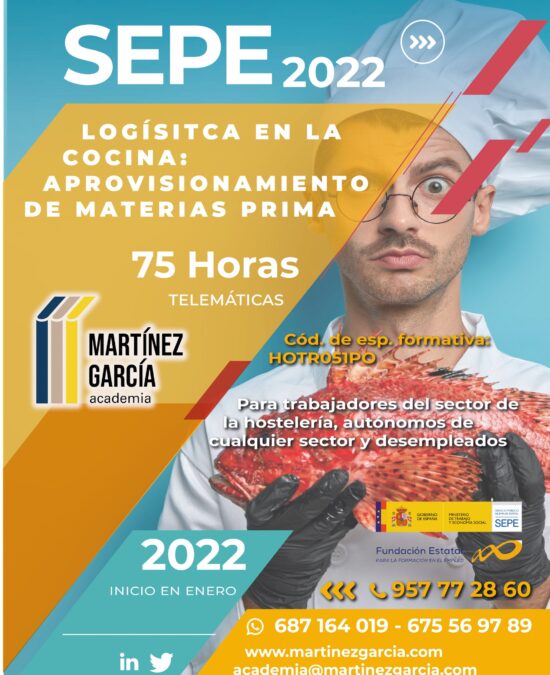 Curso SEPE de Logística en la Cocina: Aprovisionamiento de Materia Prima
