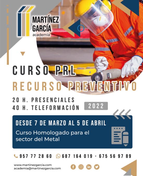 Curso PRL Recurso Preventivo sector Metal