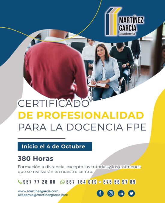 Certificado de profesionalidad para la docencia FPE Certificado de profesionalidad para la docencia FPE