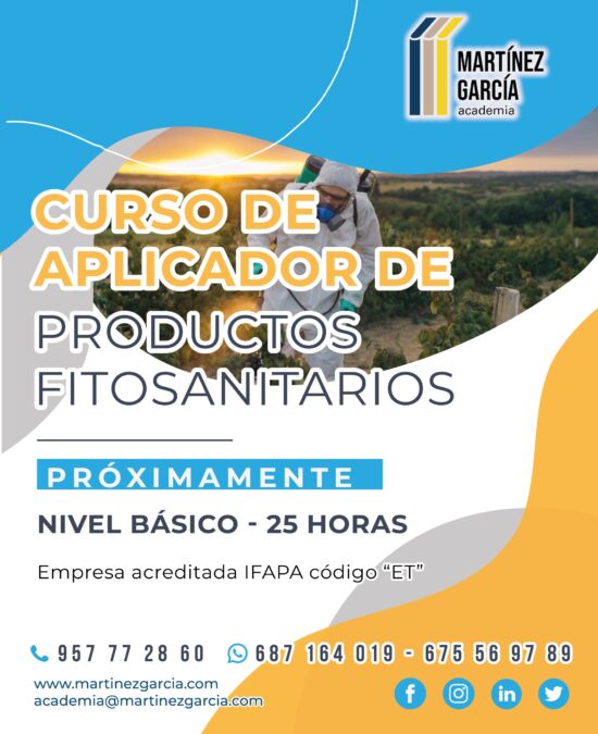 Curso de Aplicador de Productos Fitosanitarios – Nivel Básico