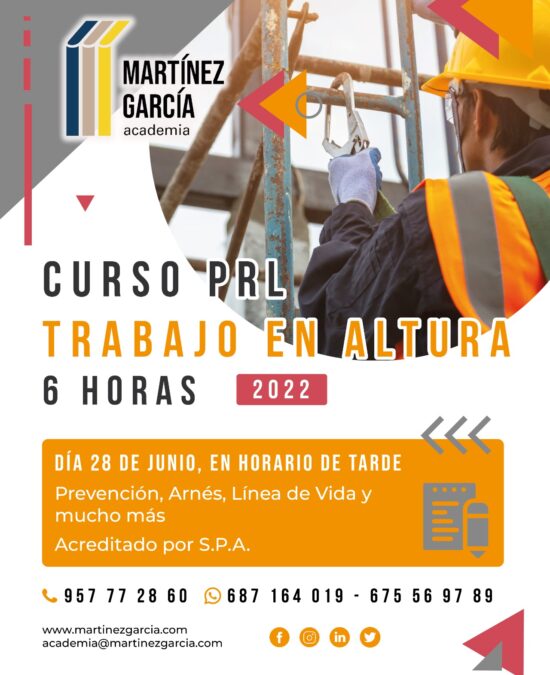 Curso PRL Trabajo en Altura
