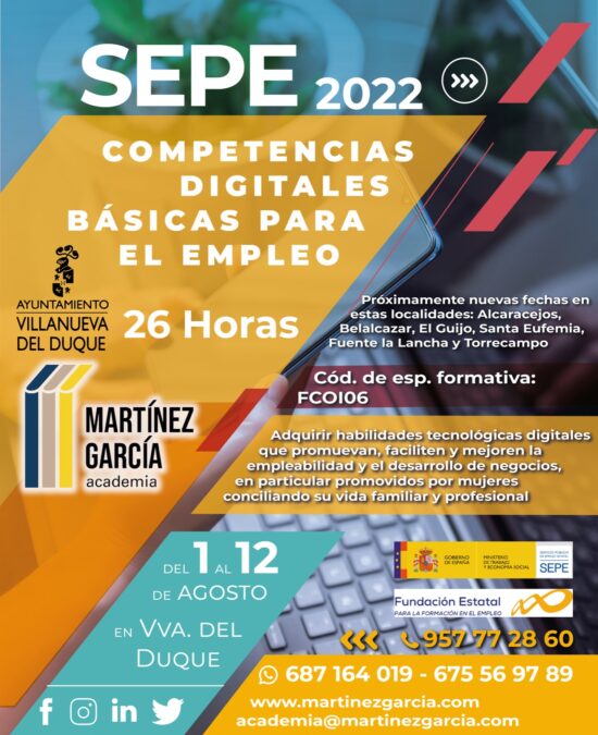 Curso SEPE Competencias Digitales Básicas para el Empleo
