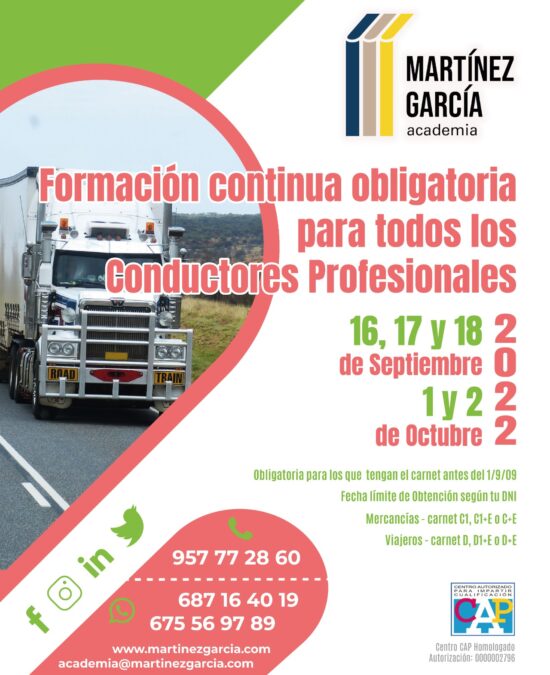 Formación Continua Obligatoria Conductores Profesionales