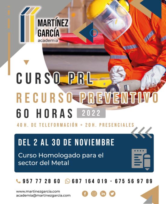 Curso PRL Recurso Preventivo sector Metal