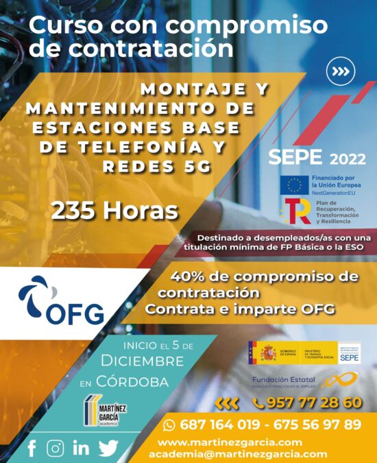 Curso de Montaje y Mantenimiento de Estaciones Base de Telefonía y Redes 5G