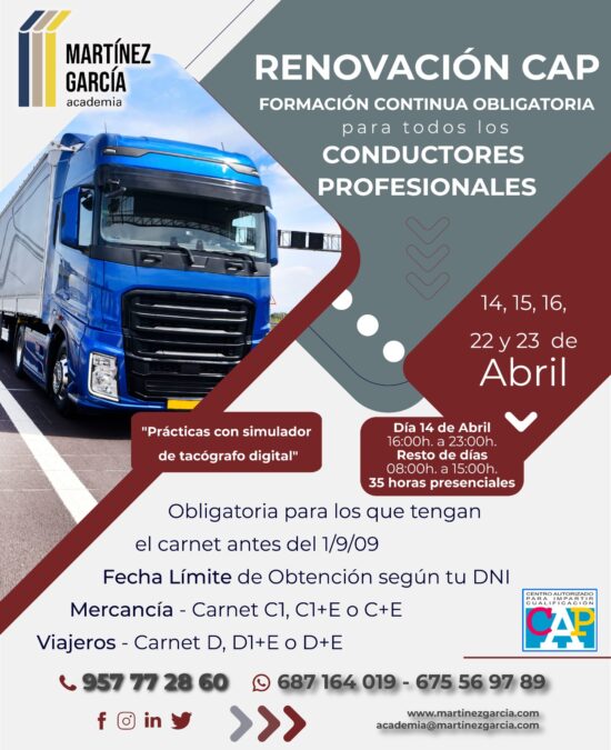 Formación Continua Obligatoria Conductores Profesionales