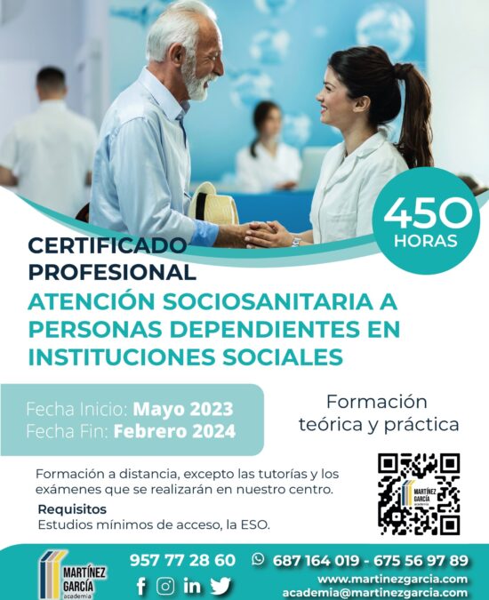 Certificado Profesional. Atención Sociosanitaria a Personas Dependientes en Instituciones Sociales Certificado Profesional. Atención Sociosanitaria a Personas Dependientes en Instituciones Sociales