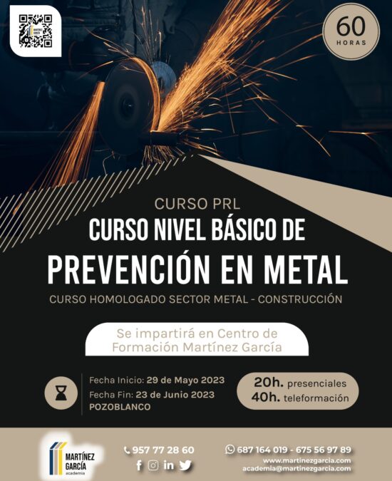 Curso PRL Nivel Básico de Prevención en Metal en Pozoblanco
