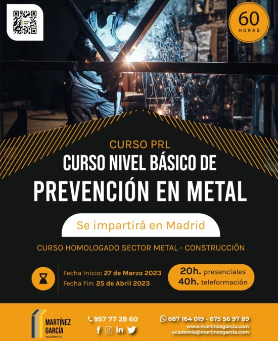 Curso PRL Nivel Básico de Prevención en Metal