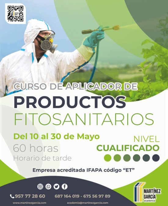 Curso de Aplicador de Productos Fitosanitarios – Nivel Cualificado