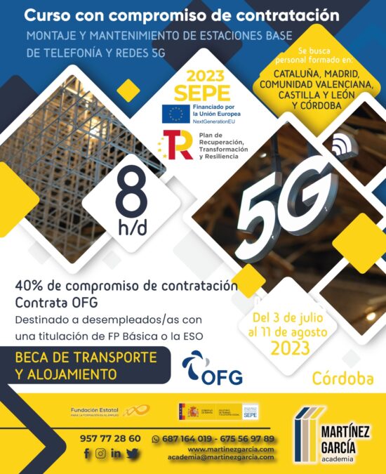 Curso de Montaje y Mantenimiento de Estaciones Base de Telefonía y Redes 5G<span class="badge-status" style="background:#ef1818">FINALIZADO</span>&nbsp;