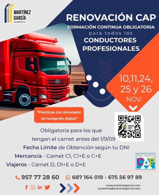 Formación Continua Obligatoria Conductores Profesionales C.A.P.<span class="badge-status" style="background:#ef1818">FINALIZADO</span>&nbsp;