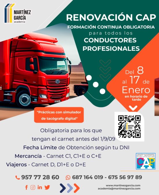 Formación Continua Obligatoria Conductores Profesionales C.A.P.<span class="badge-status" style="background:#ef1818">FINALIZADO</span>&nbsp;