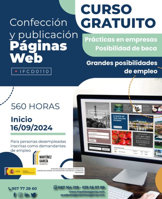 Confección y publicación de Páginas Web – CERTIFICADO DE PROFESIONALIDAD<span class="badge-status" style="background:#ef1818">FINALIZADO</span> Confección y publicación de Páginas Web – CERTIFICADO DE PROFESIONALIDAD<span class="badge-status" style="background:#ef1818">FINALIZADO</span>