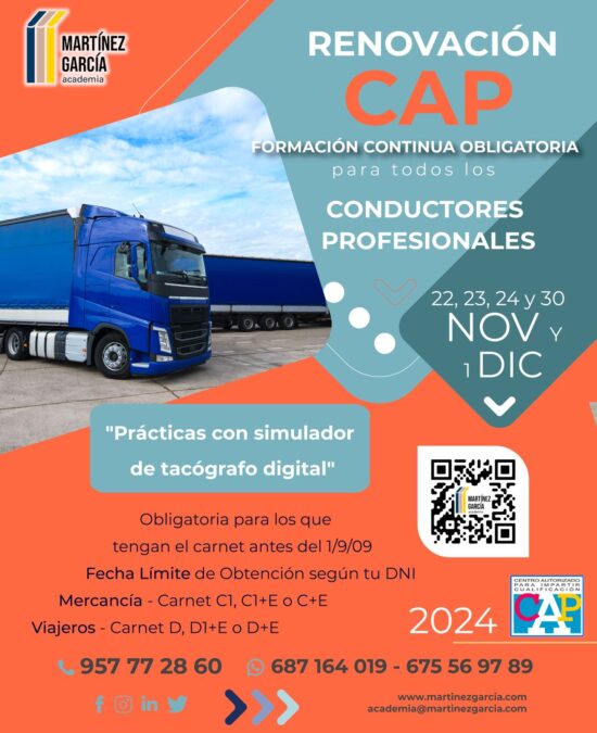 Formación Continua Obligatoria Conductores Profesionales – Renovación C.A.P.<span class="badge-status" style="background:#ef1818">FINALIZADO</span>&nbsp;