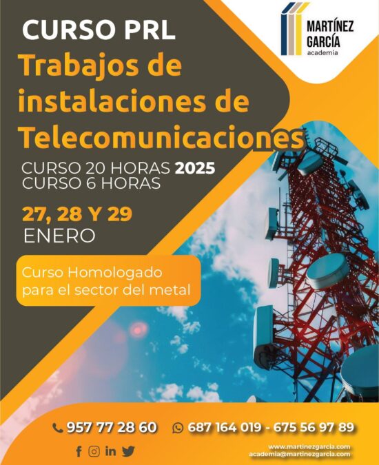 Curso PRL de Trabajos de Instalaciones de Telecomunicaciones<span class="badge-status" style="background:#ef1818">FINALIZADO</span>&nbsp;