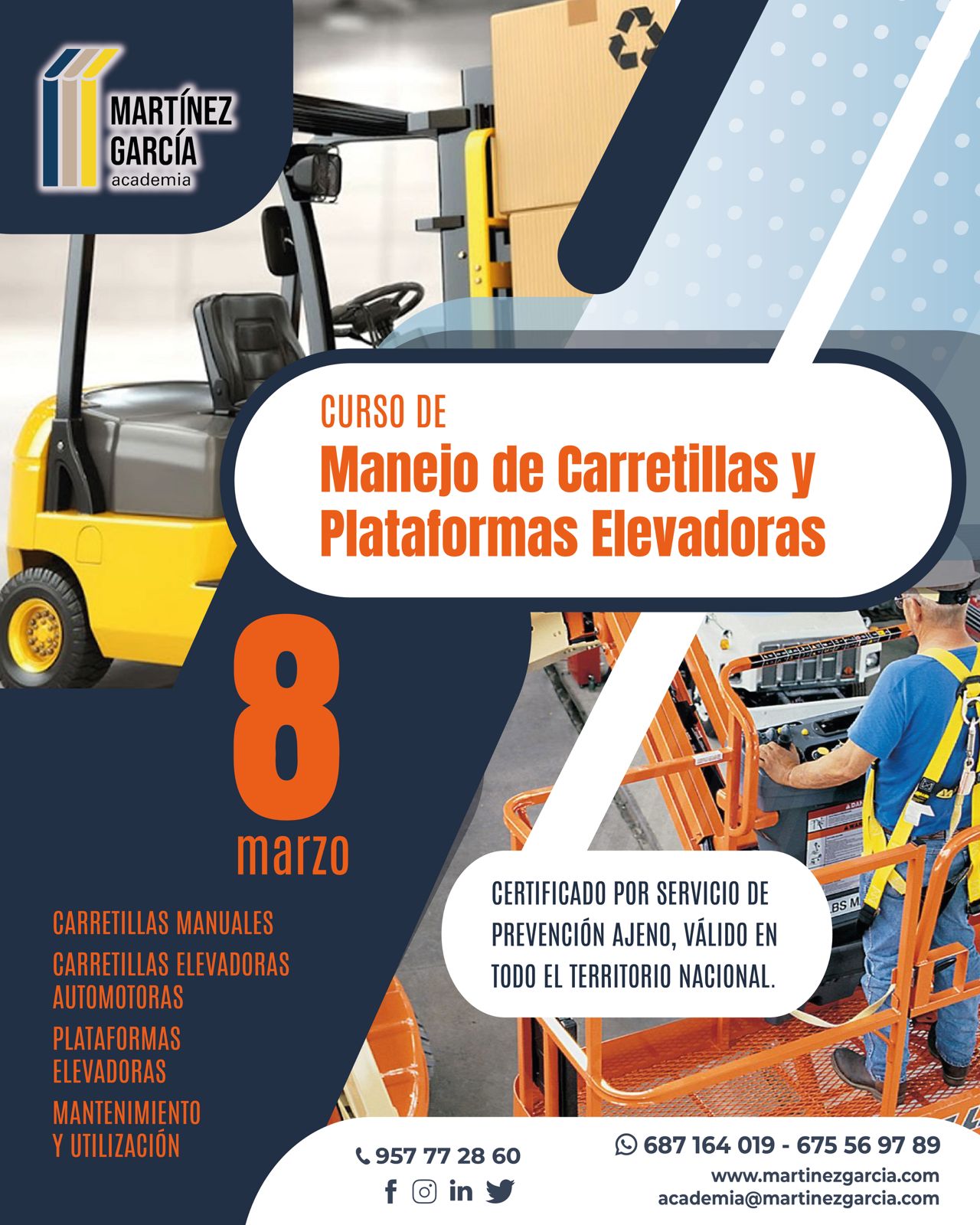 Curso manejo carretillas y plataformas