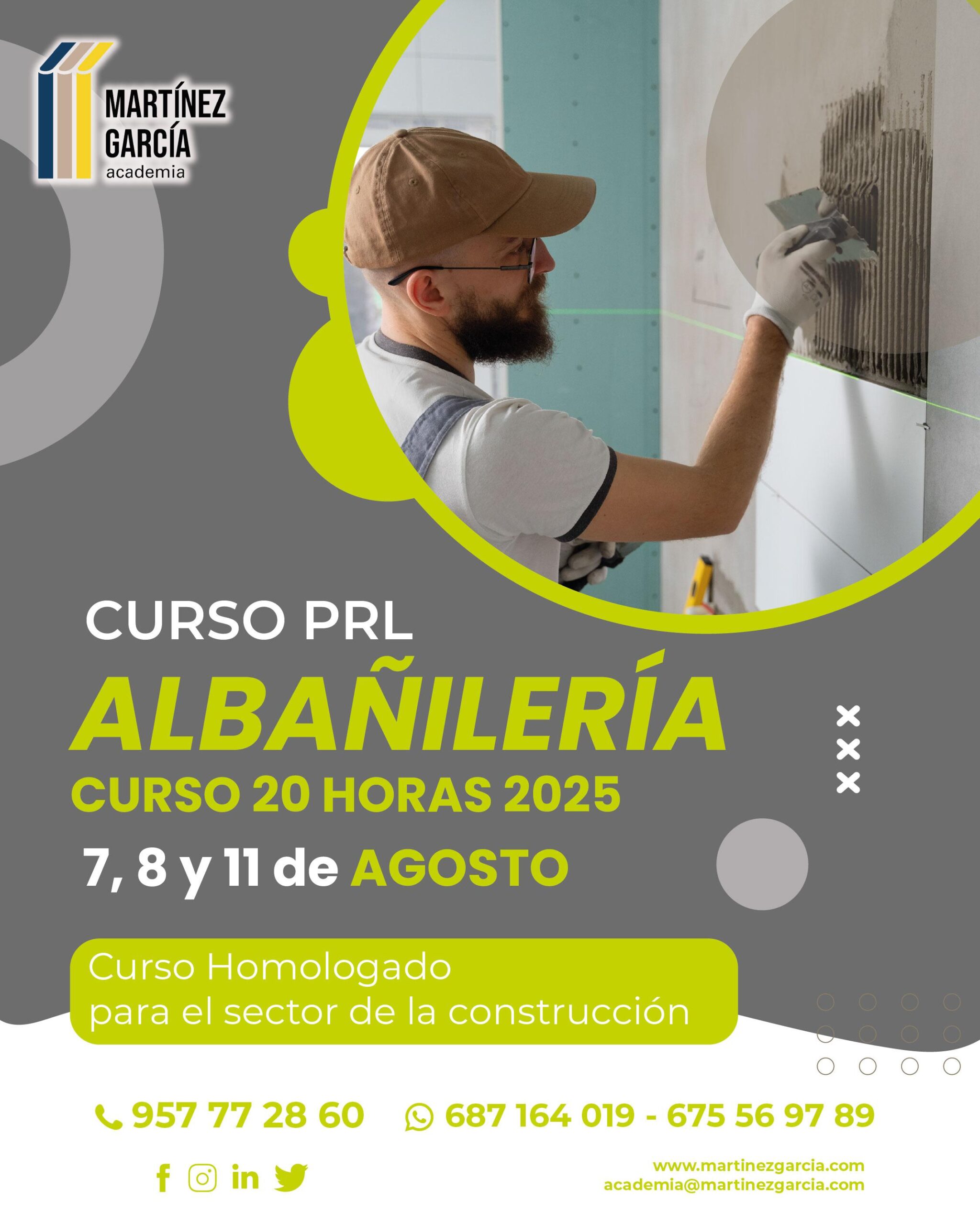 Curso PRL Albanileria Pozoblanco agosto 2025