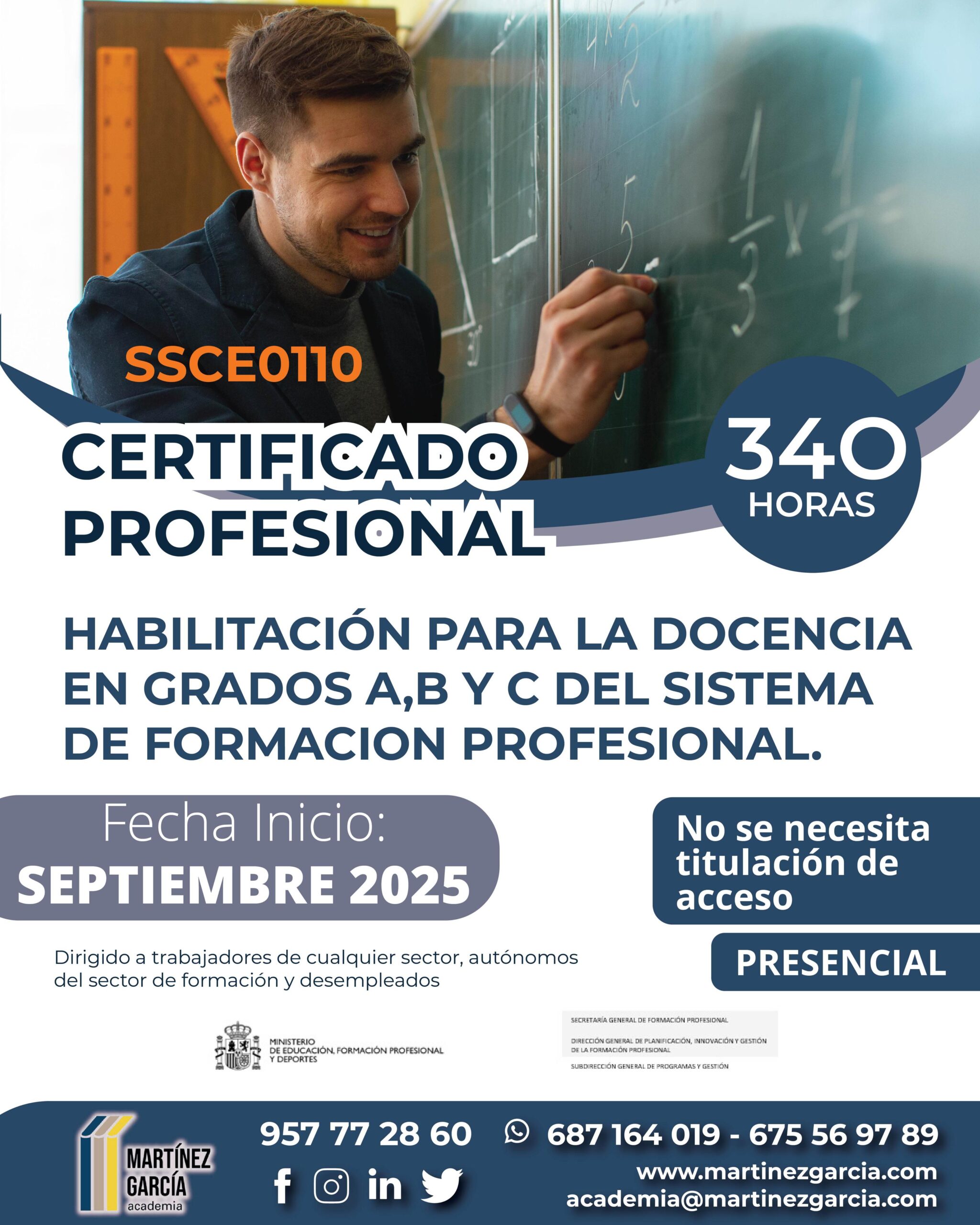 Certificado profesional – Docencia y Form Prof