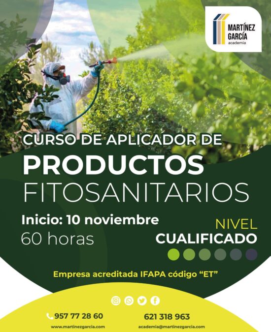 Curso de Aplicador de Productos Fitosanitarios – Nivel Cualificado<span class="badge-status" style="background:#ef1818">FINALIZADO</span>&nbsp;