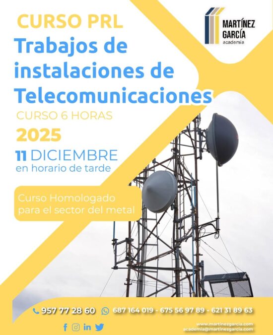 Curso PRL de Trabajos de Instalaciones de Telecomunicaciones<span class="badge-status" style="background:#ef1818">FINALIZADO</span>&nbsp;