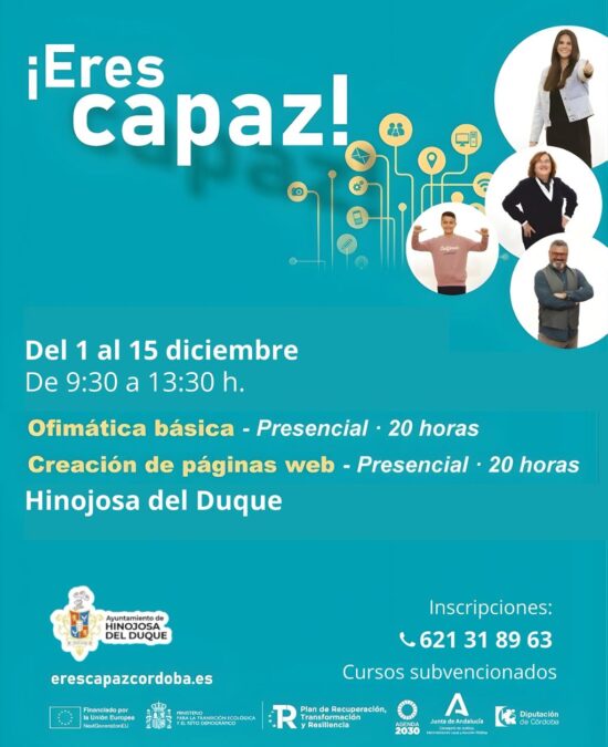 ¡Eres Capaz! Ofimática Básica y Creación de Páginas Web – Hinojosa del Duque<span class="badge-status" style="background:#ef1818">FINALIZADO</span> ¡Eres Capaz! Ofimática Básica y Creación de Páginas Web – Hinojosa del Duque<span class="badge-status" style="background:#ef1818">FINALIZADO</span>