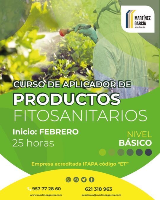 Curso de Aplicador de Productos Fitosanitarios – Nivel Básico