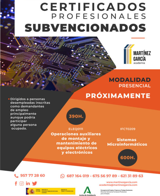 Certificados Profesionales Subvencionados