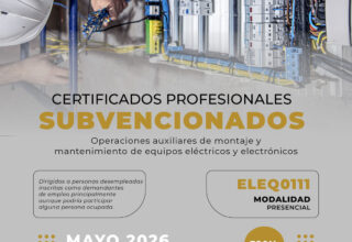 Certificado Profesional Operaciones auxiliares de montaje y mantenimiento de equipos eléctricos y electrónicos subvencionados