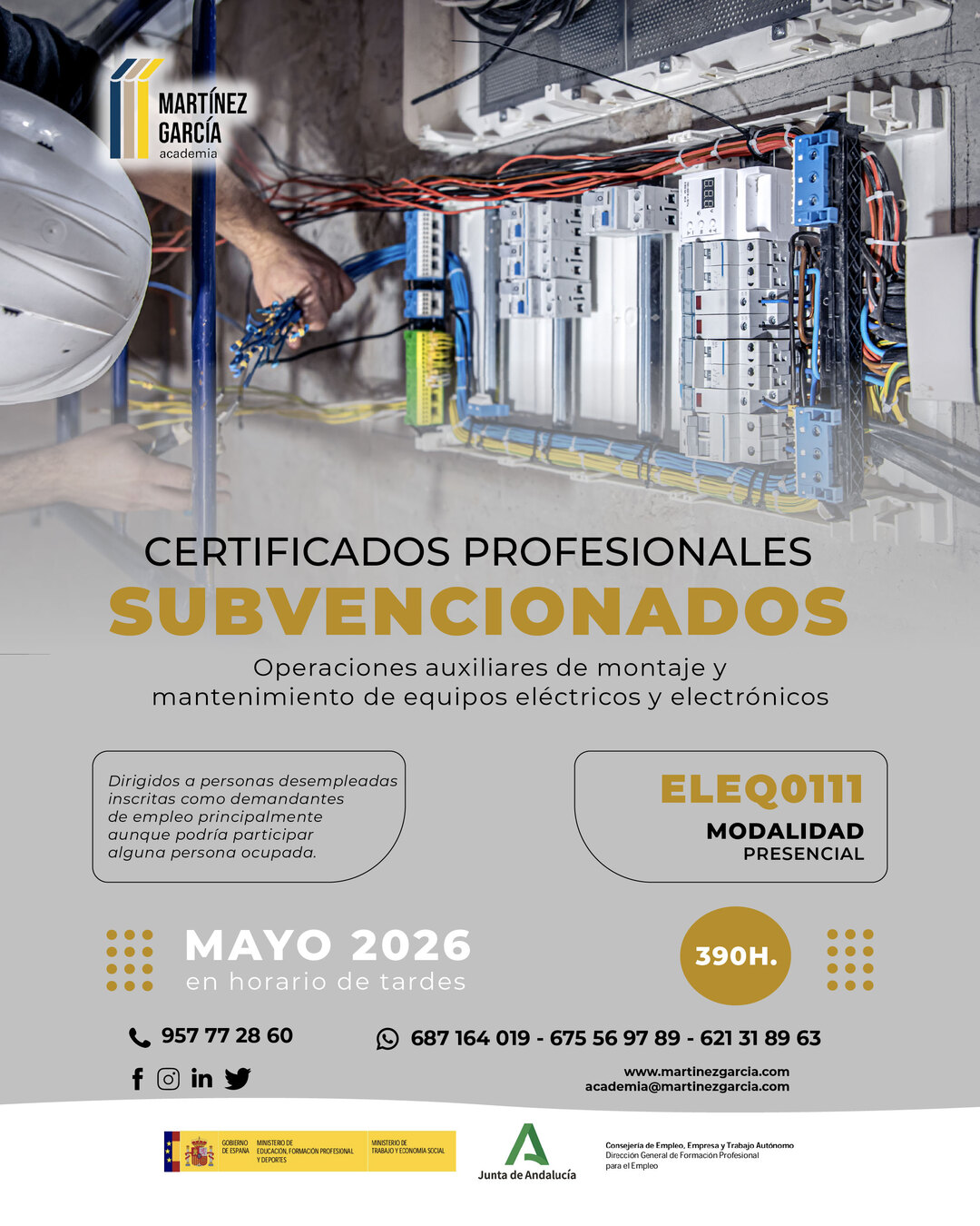 certificado profesional subvencionado