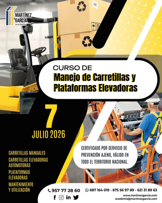 Curso de Manejo de Carretillas y Plataformas Elevadoras