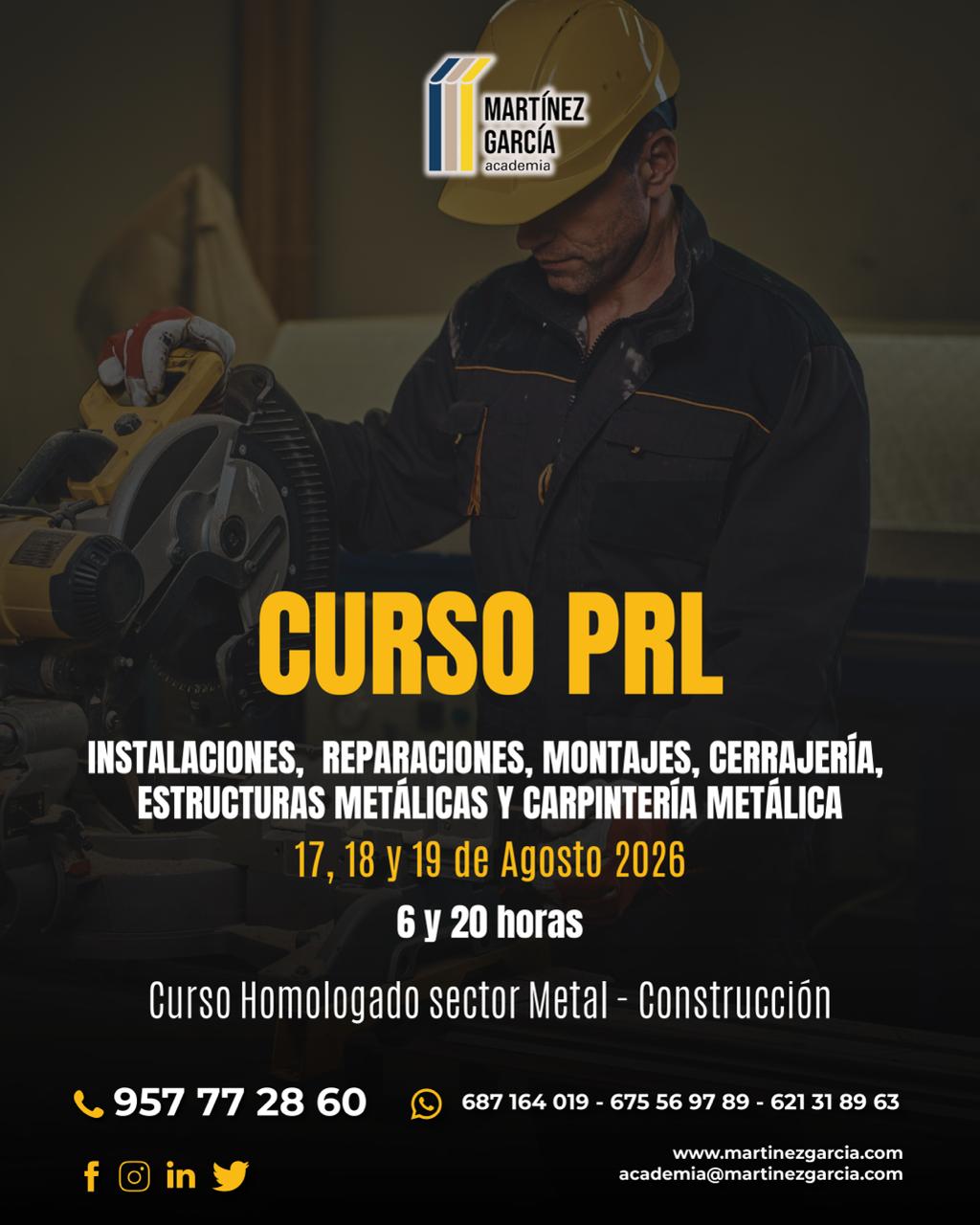 Curso PRL Carpinteria Metalica Pozoblanco