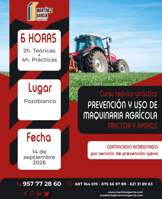 Curso teórico práctico de Prevención y Uso de Maquinaria Agrícola