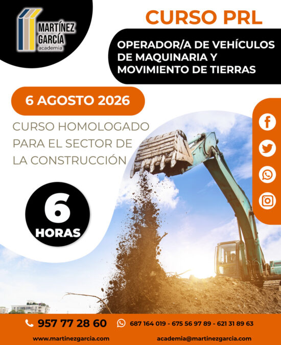 Curso PRL Operador/a de Vehículos de Maquinaria y Movimiento de Tierras<span class="badge-status" style="background:#ef1818">FINALIZADO</span>&nbsp;