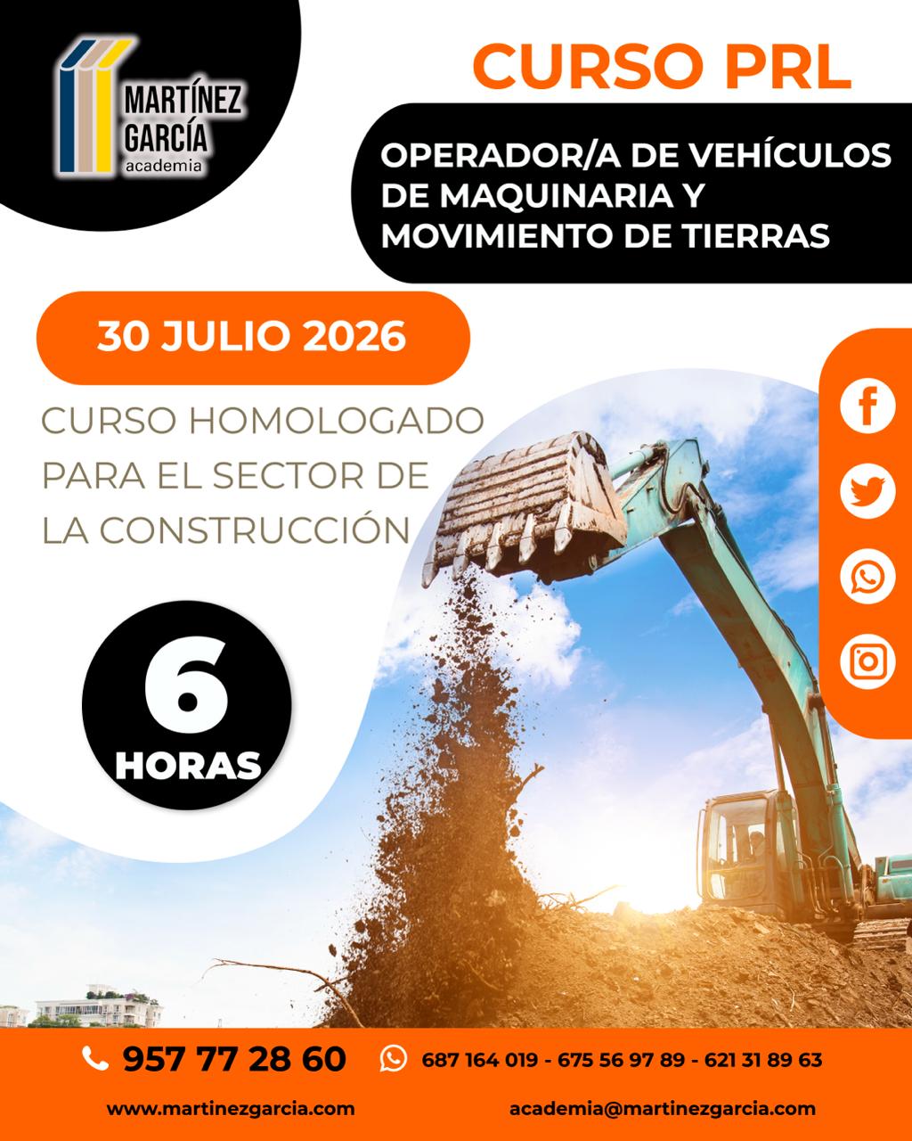 curso movimiento de tierras pozoblanco