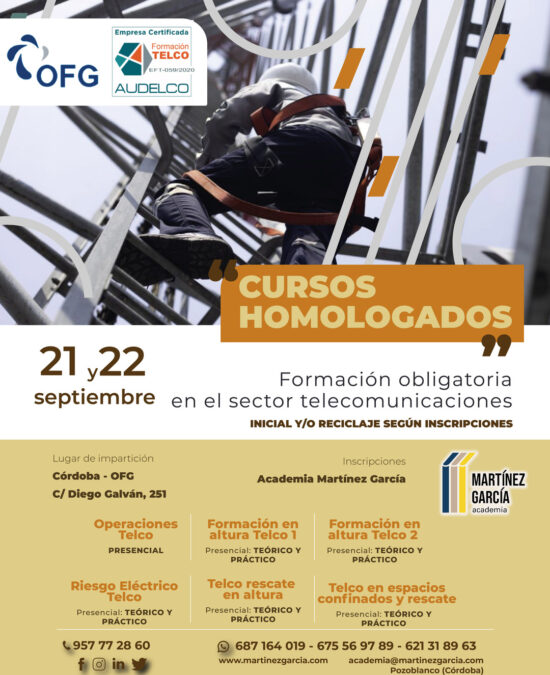 Cursos homologados TELCO 2026