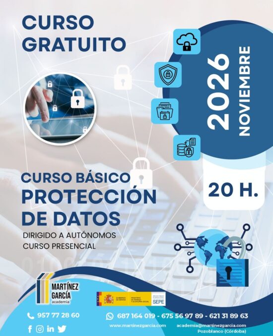 Curso Gratuito BÁSICO PROTECCIÓN DE DATOS – Autónomos