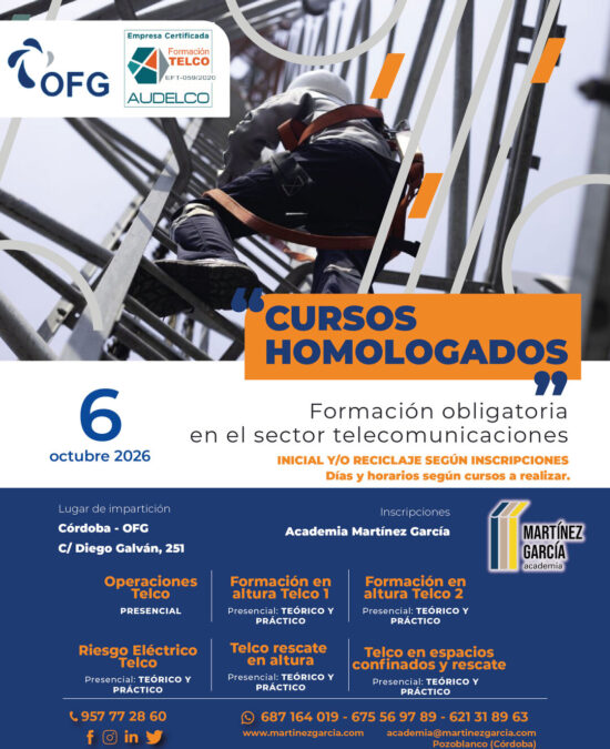 Cursos homologados TELCO 2026